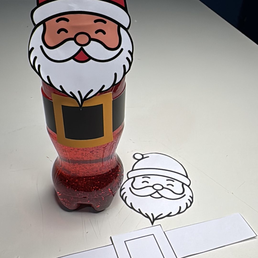 Garrafa Sensorial Papai Noel