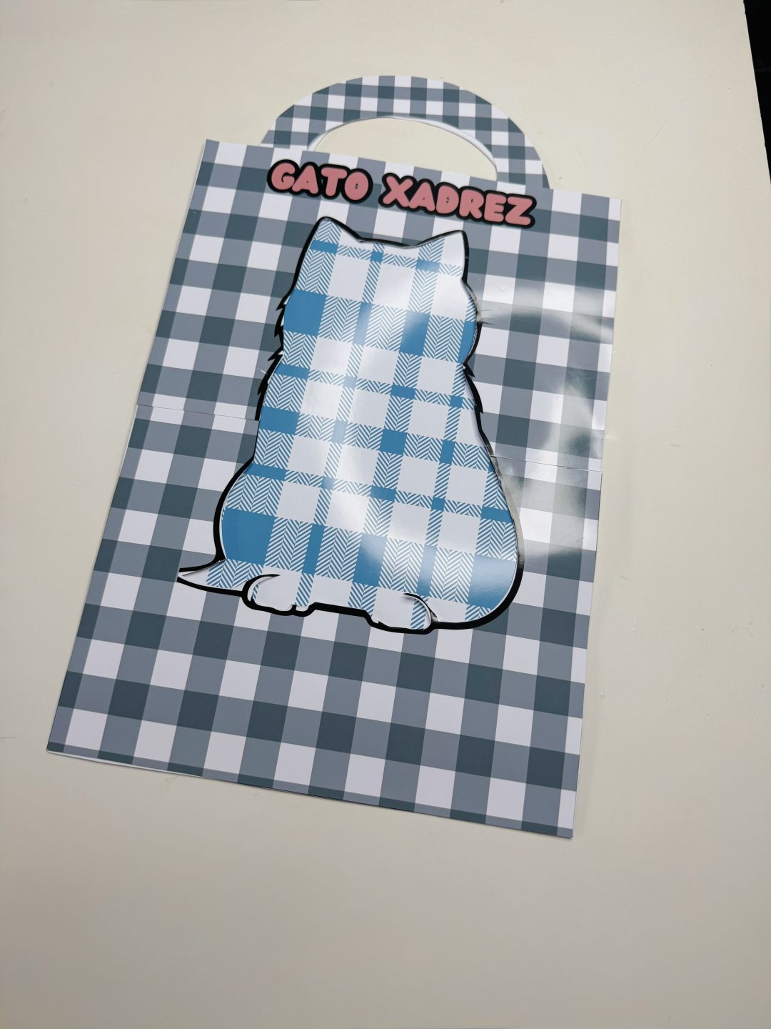 Sacola Gato Xadrez - Imagem 2