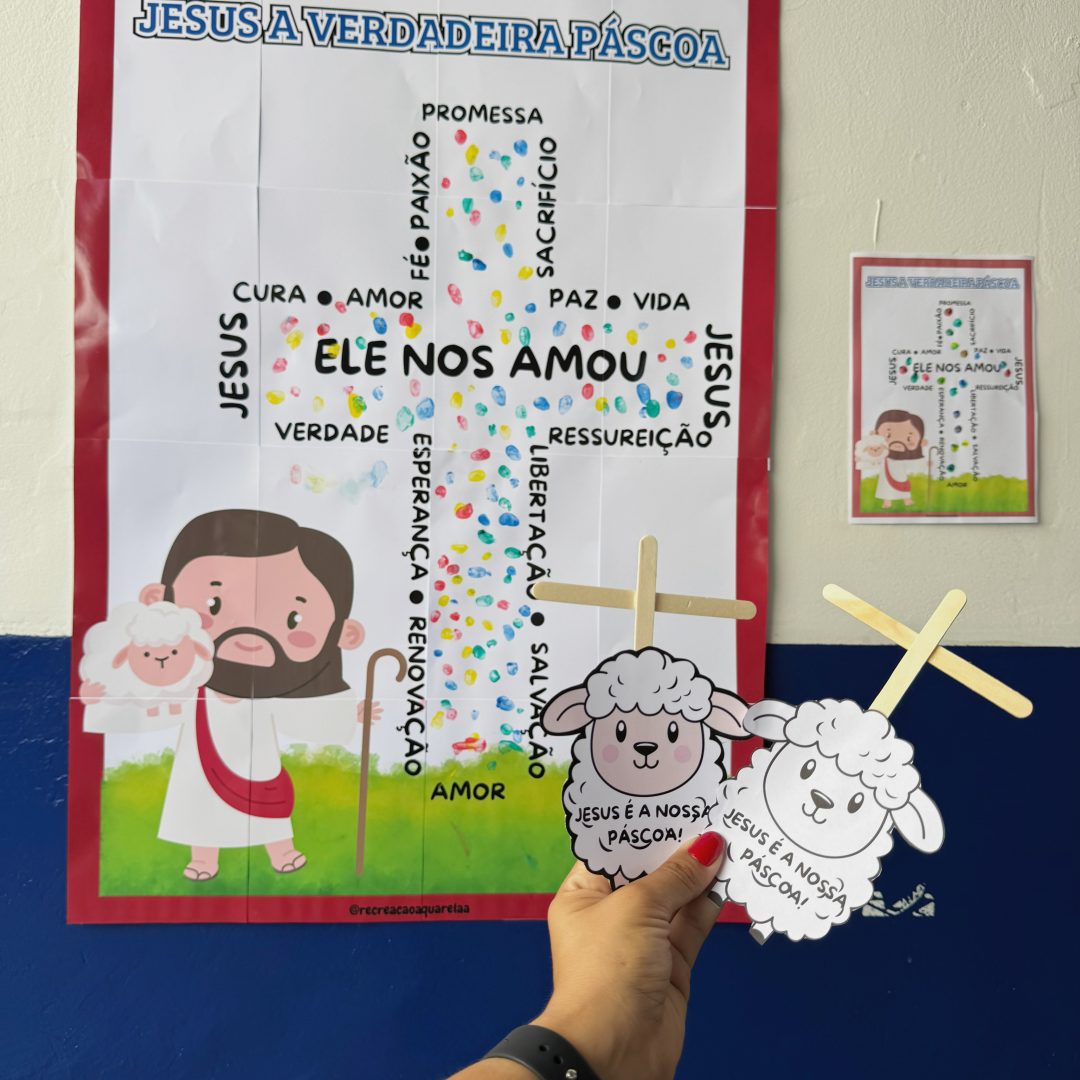 Cartaz colaborativo Páscoa