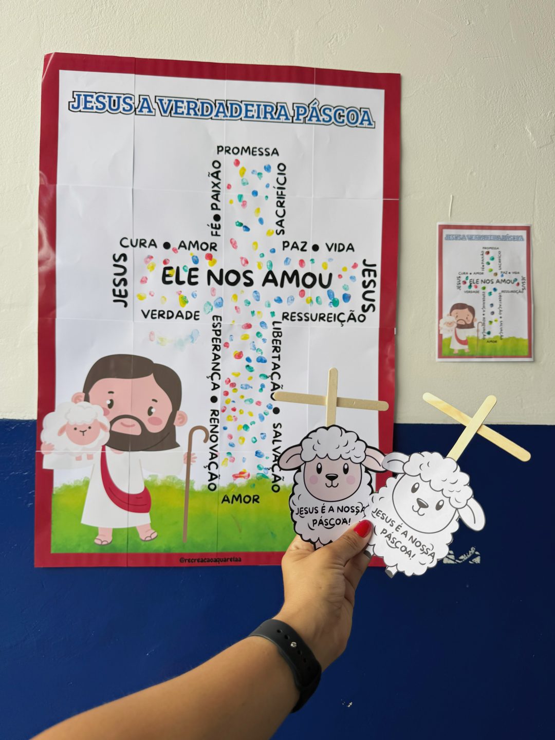 Cartaz colaborativo Páscoa