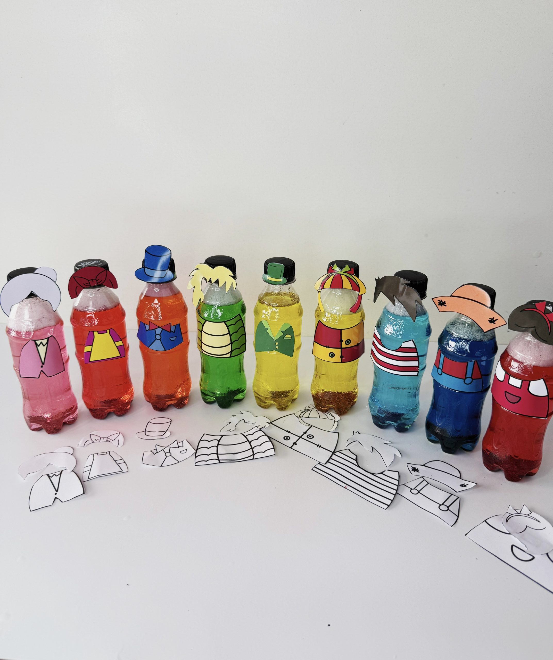 Garrafas sensoriais do sitio