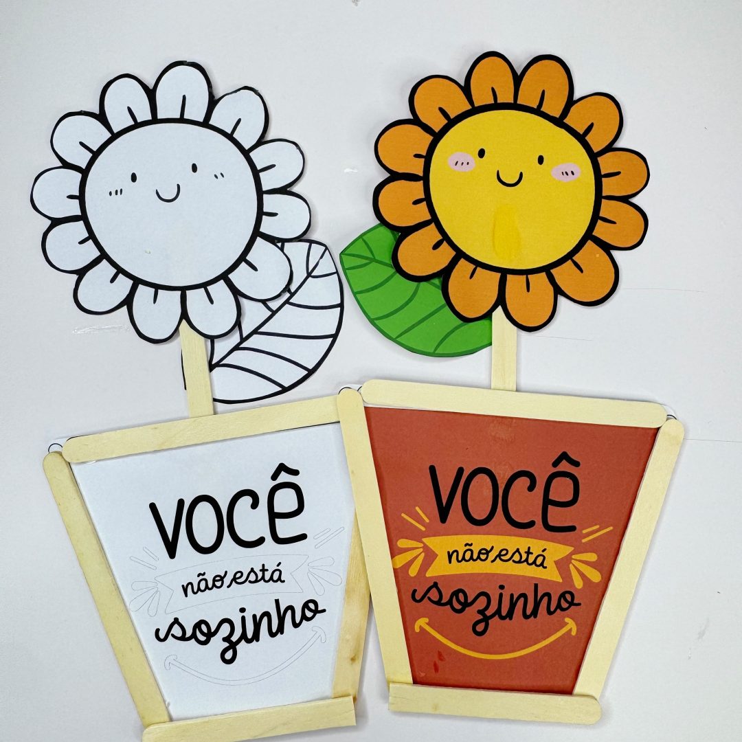 Flor interativa setembro amarelo