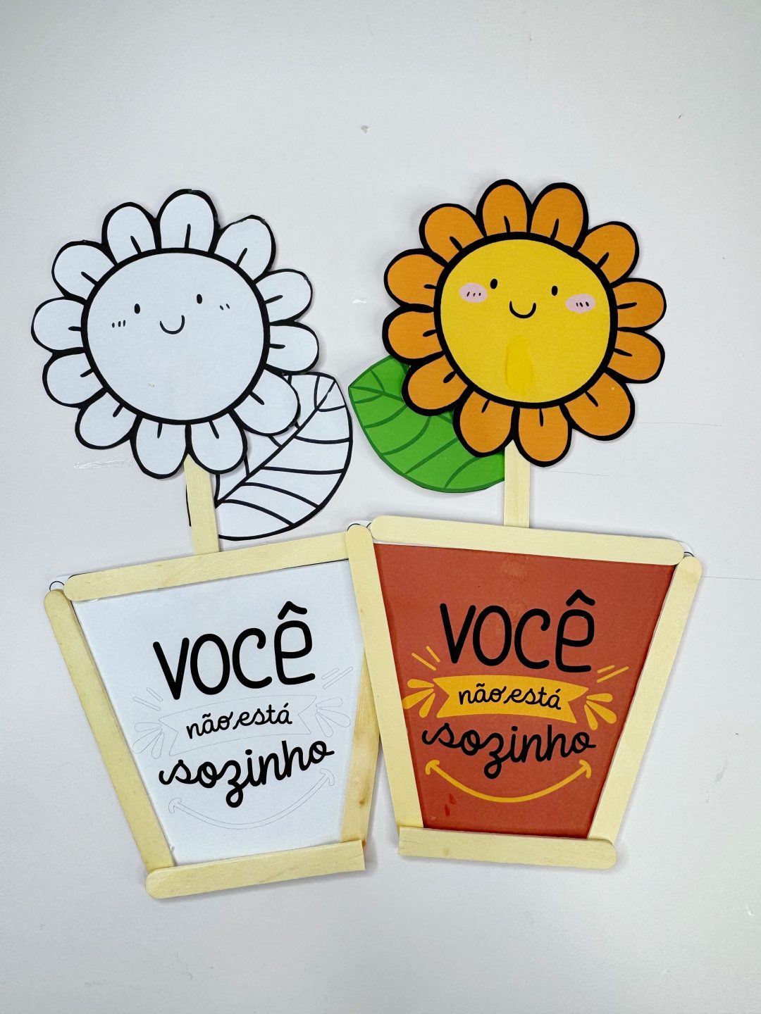 Flor interativa setembro amarelo