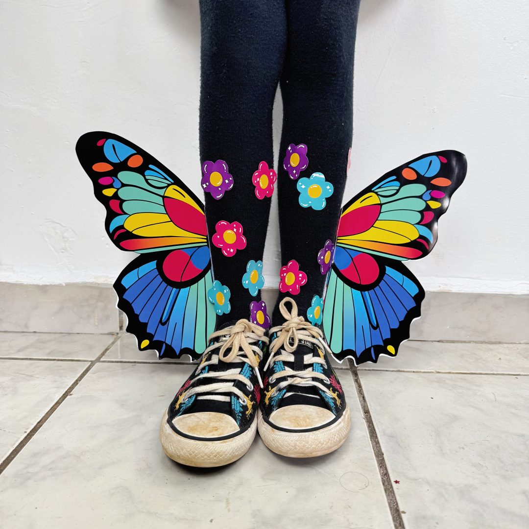 Meia Maluca Borboleta