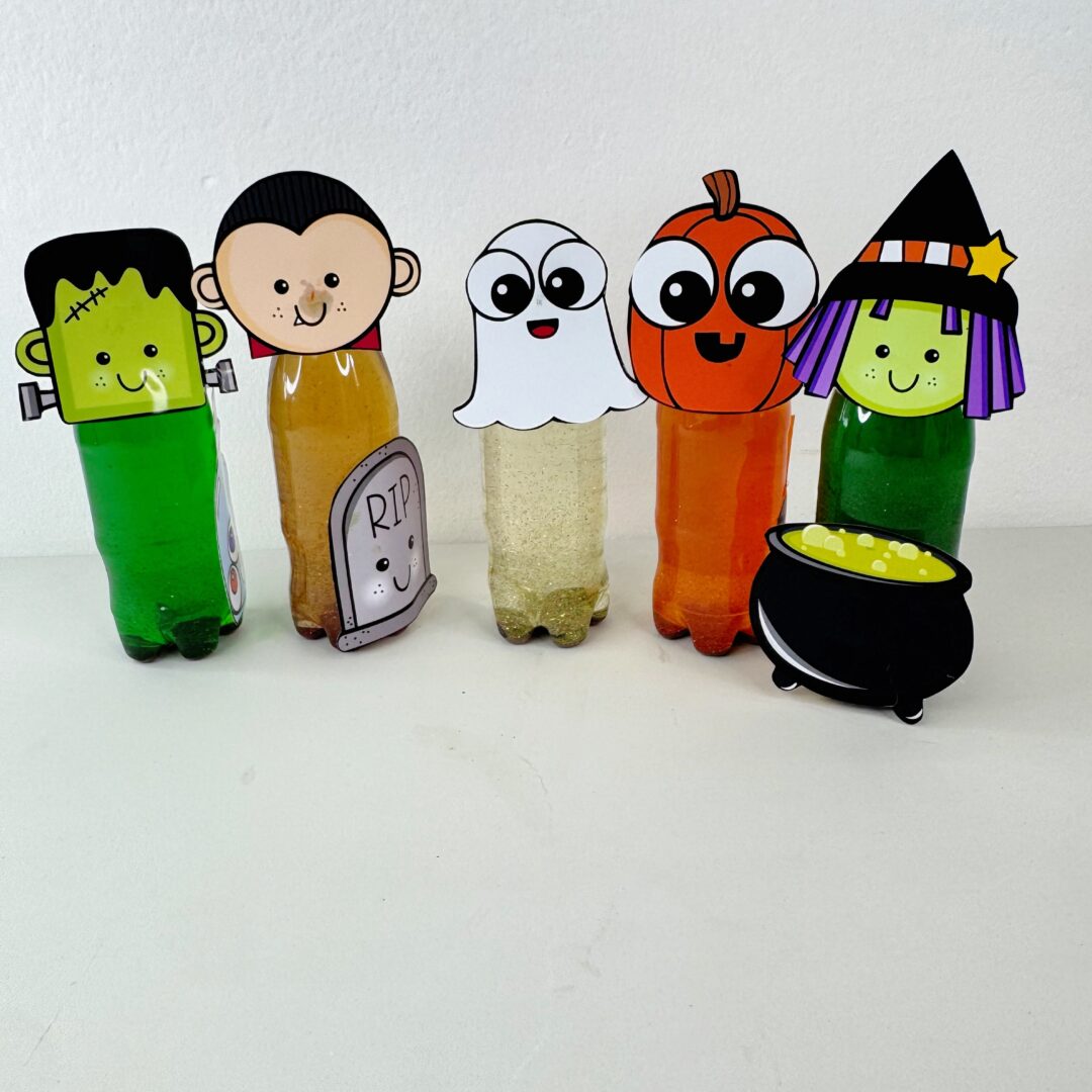 Garrafinhas sensoriais halloween