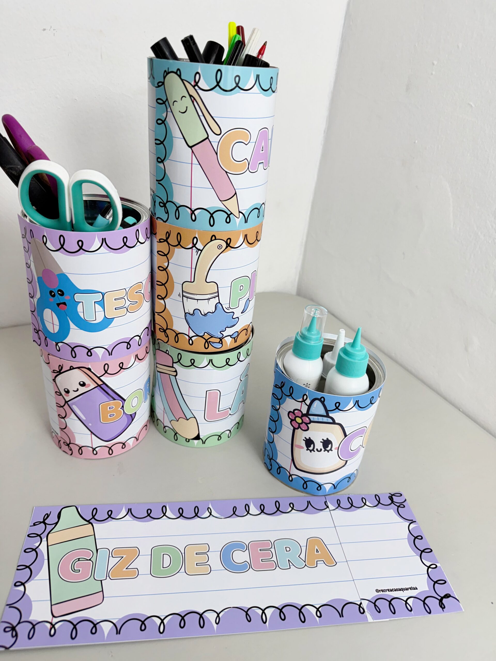 Tags para decorar lata