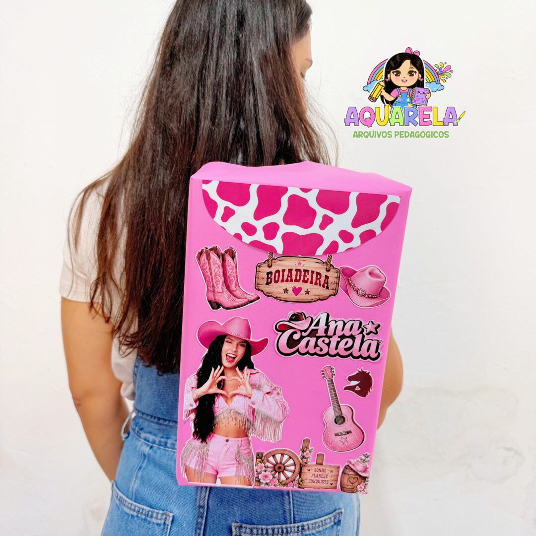 Kit Digital Mochila Maluca Boiadeira Rosa