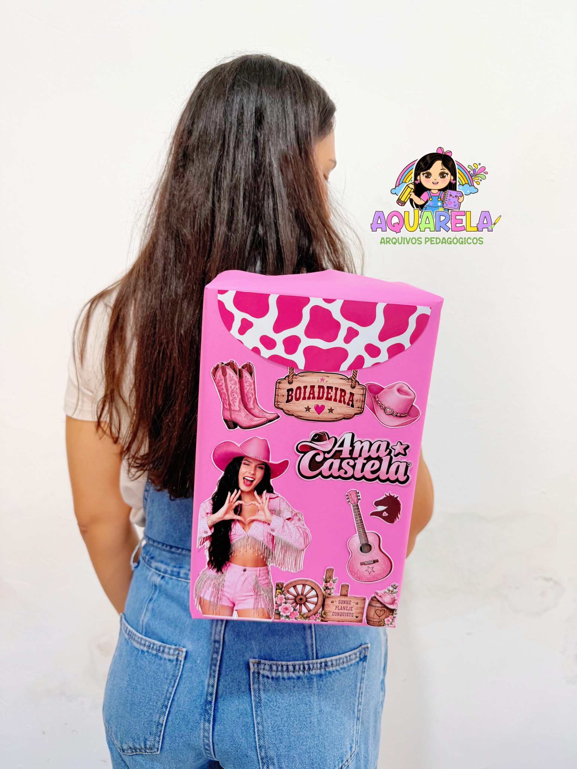 Kit Digital Mochila Maluca Boiadeira Rosa