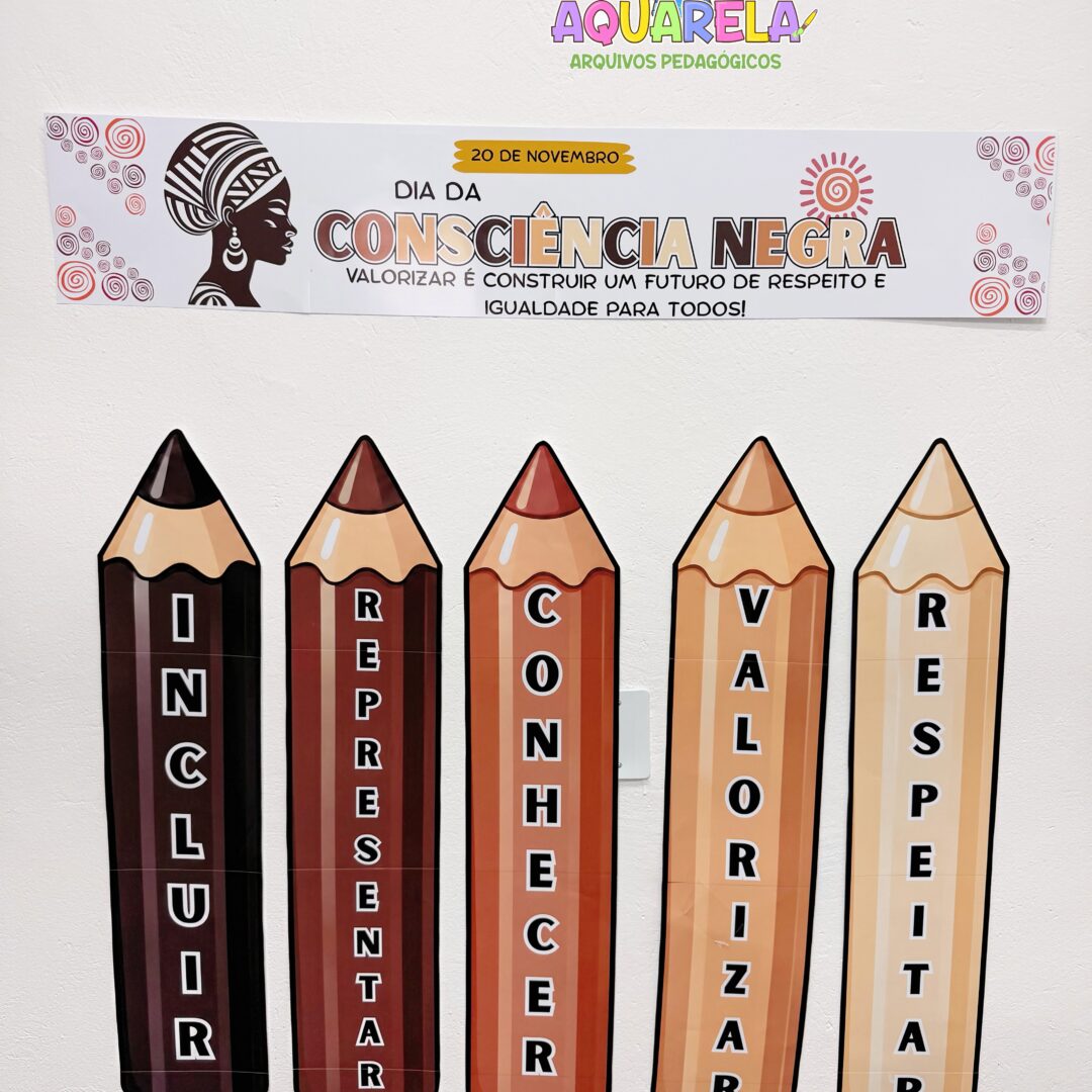 Kit Painel Consciência Negra | Lápis Tons de Pele